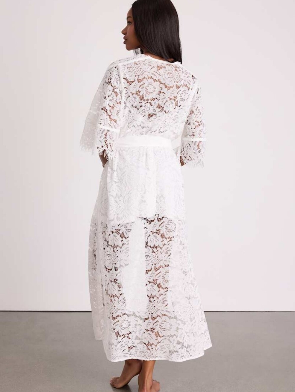 Lulus Cotton-blend Lace Robe - Picture 3 of 6